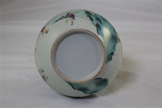 A Chinese famille rose pear shaped vase, 28cm.